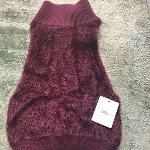 Fuzzy high neck crop top